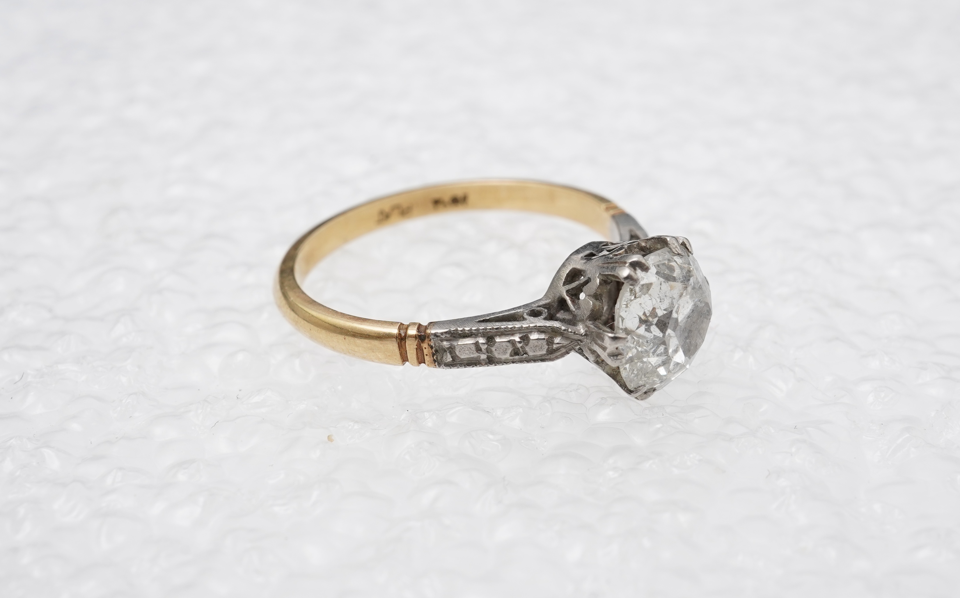 A solitaire diamond ring, early 20th century